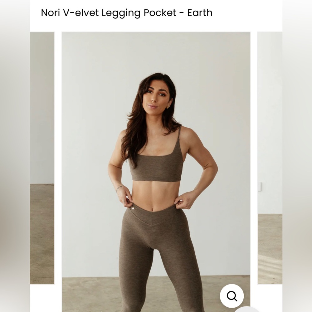 Stacci Athletics Nori V-elvet Pocket leggings Earth, size small